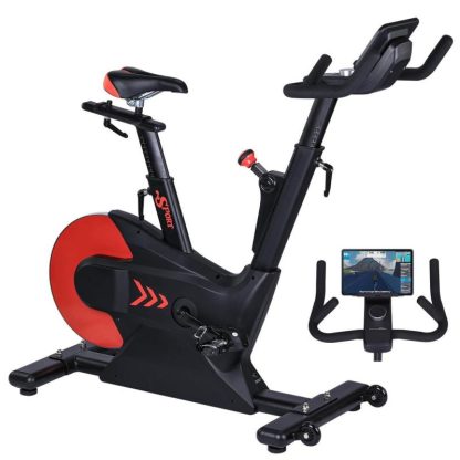 Home Gyms |  Exercise Bike,Electromagnetic Control Indoor Cycling Bike for Home with App Home Gyms Black