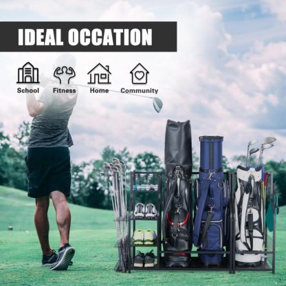 Home Gyms |  Freestanding Sports Rack Equipment Garage Organizer Golf Sport Storage Home Gyms Home Gyms