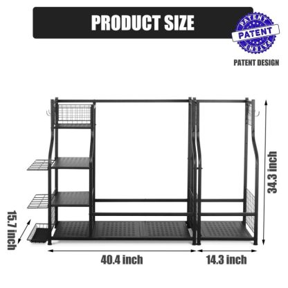 Home Gyms |  Freestanding Sports Rack Equipment Garage Organizer Golf Sport Storage Home Gyms Home Gyms