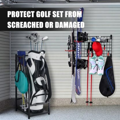 Home Gyms |  Freestanding Sports Rack Equipment Garage Organizer Golf Sport Storage Home Gyms Home Gyms