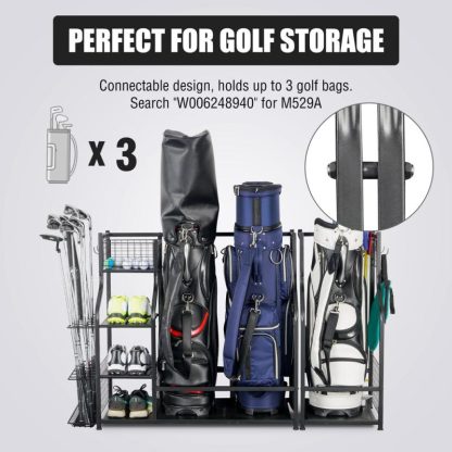 Home Gyms |  Freestanding Sports Rack Equipment Garage Organizer Golf Sport Storage Home Gyms Home Gyms