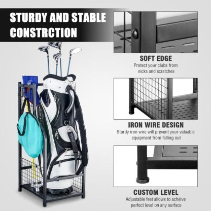 Home Gyms |  Freestanding Sports Rack Equipment Garage Organizer Golf Sport Storage Home Gyms Home Gyms