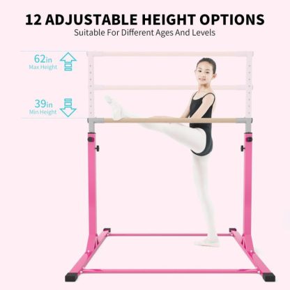 Home Gyms |  Gymnastics Bar for Kids Ages 3-15 For Home,Horizontal Bar And Gymnastic Training Equipment Home Gyms Home Gyms