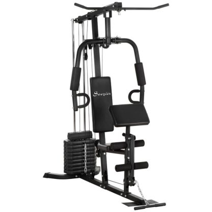 Home Gyms |  Home Gym, Multifunction Workout Station with 100Lbs Weight Stack for Lat Pulldown, Leg Extensions, Preacher Bicep Curls Home Gyms Home Gyms