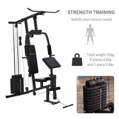 Home Gyms |  Home Power Tower Multifunction Workout Rack with Poll-up Stand & Dip Station, Weight Stack Machine for Whole Body Home Gyms Home Gyms