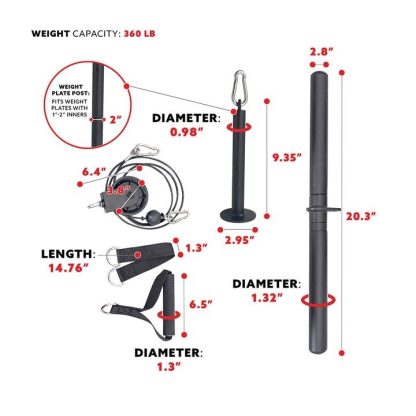 Home Gyms |  Lat Pull Down Attachment – Lat Pull Down – Lat Pull Down Home Gyms Black