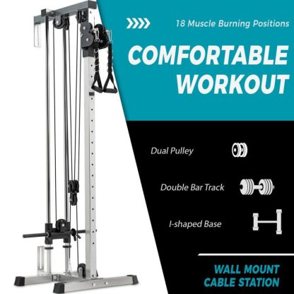 Home Gyms |  Lat Pulldown Machine Home Gym Fitness Silver Home Gyms Home Gyms