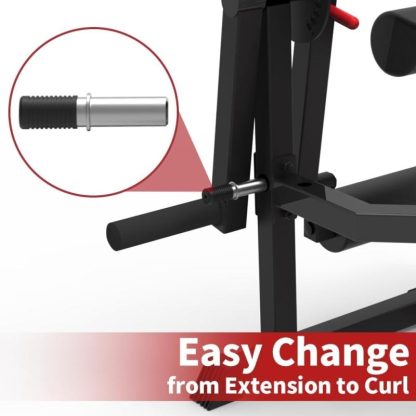 Home Gyms |  Leg Extension and Curl Machine, Heavy Duty 580lbs Capacity Leg Extension Machine with 24-Position Adjustable – black+red Home Gyms Home Gyms