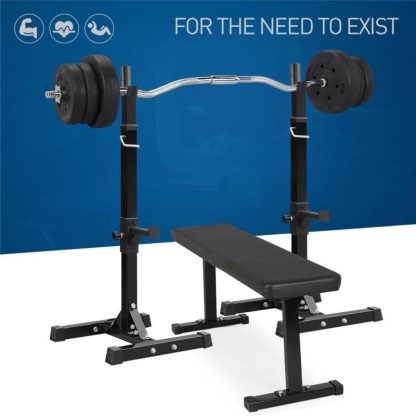 Home Gyms |  Pair of Standard Adjustable Portable Power Weight Rack Home Gyms Home Gyms