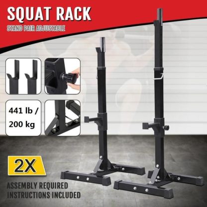 Home Gyms |  Pair of Standard Adjustable Portable Power Weight Rack Home Gyms Home Gyms