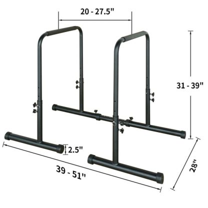 Home Gyms |  Power Tower Dip Station Pull-Up Bar Adjustable Height Training Equipment Home Gyms Home Gyms