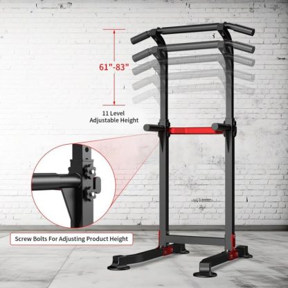 Home Gyms |  Pull Up Bar Power Tower Dip Bar Station Dip Stand Multi-Functional Workout Equipment Strength Training Machine Home Gyms Home Gyms