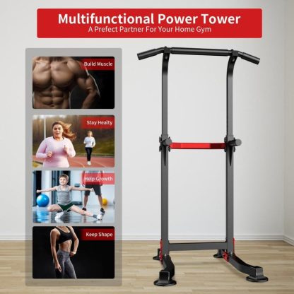 Home Gyms |  Pull Up Bar Power Tower Dip Bar Station Dip Stand Multi-Functional Workout Equipment Strength Training Machine Home Gyms Home Gyms