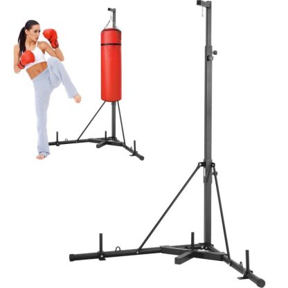 Home Gyms |  Punching Bag Stand Steel Heavy Duty Workout Equipment Freestanding Sandbag Rack with Weighted Base for Home Gym Fitness Home Gyms Home Gyms