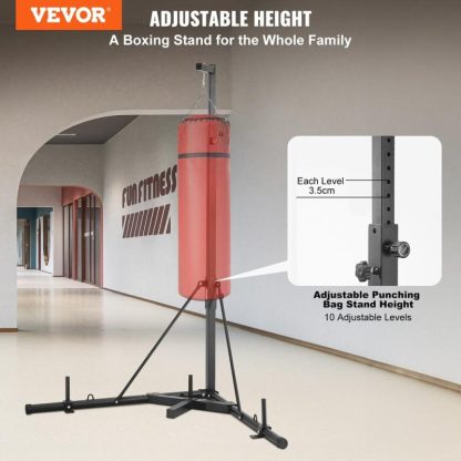 Home Gyms |  Punching Bag Stand Steel Heavy Duty Workout Equipment Freestanding Sandbag Rack with Weighted Base for Home Gym Fitness Home Gyms Home Gyms