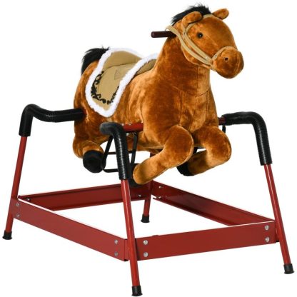 Home Gyms |  Qaba Kids Spring Rocking Horse, Ride on Horse for Toddlers, Age 5-12 Years Home Gyms Home Gyms