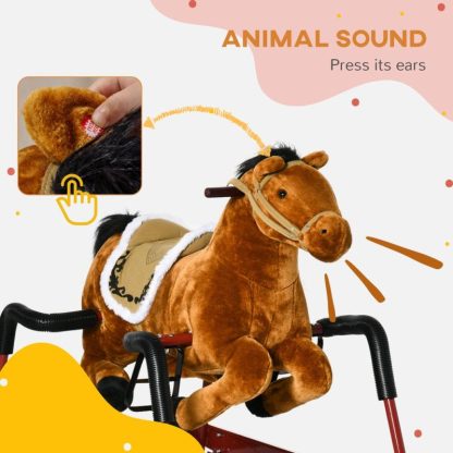 Home Gyms |  Qaba Kids Spring Rocking Horse, Ride on Horse for Toddlers, Age 5-12 Years Home Gyms Home Gyms