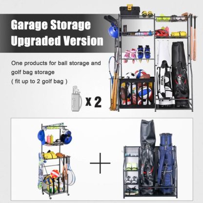 Home Gyms |  Sports Equipment, Garage Rack, Golf Storage, Garage Organizer Home Gyms Black