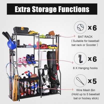 Home Gyms |  Sports Equipment, Garage Rack, Golf Storage, Garage Organizer Home Gyms Black