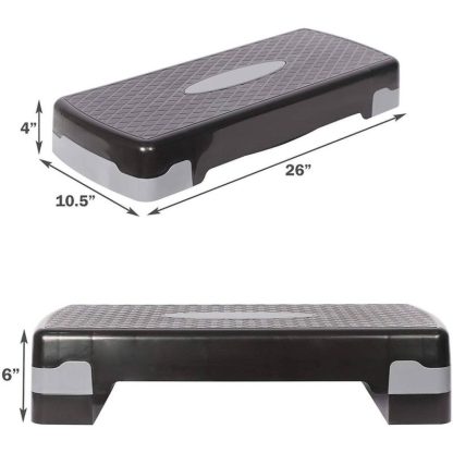 Home Gyms |  Step Platform Trainer – 10.5 in * 26 in * 6 in Home Gyms Grey - Black