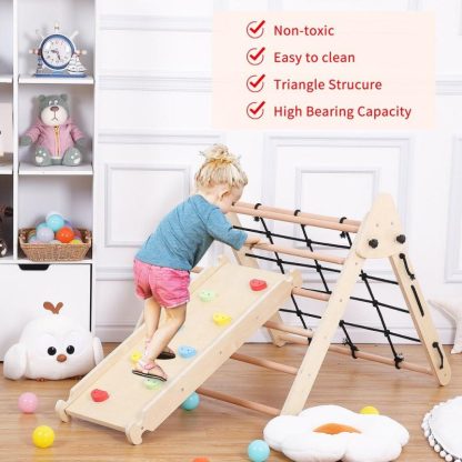 Home Gyms |  Toddler Indoor Gym Playset Climbing Toy Home Gyms Beige