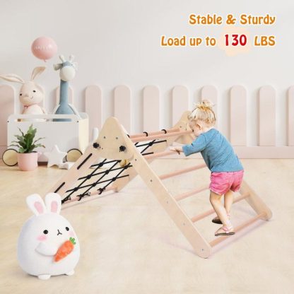 Home Gyms |  Toddler Indoor Gym Playset Climbing Toy Home Gyms Beige