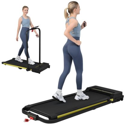 Home Gyms |  Treadmill-Walking Pad-Under Desk Treadmill 0.6-7.6MPH 2.5HP 2 in 1 Folding Treadmill-Treadmills for Home and Office Home Gyms Home Gyms