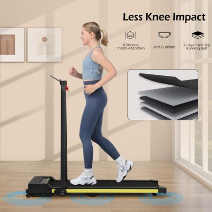 Home Gyms |  Treadmill-Walking Pad-Under Desk Treadmill 0.6-7.6MPH 2.5HP 2 in 1 Folding Treadmill-Treadmills for Home and Office Home Gyms Home Gyms