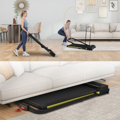 Home Gyms |  Treadmill-Walking Pad-Under Desk Treadmill 0.6-7.6MPH 2.5HP 2 in 1 Folding Treadmill-Treadmills for Home and Office Home Gyms Home Gyms