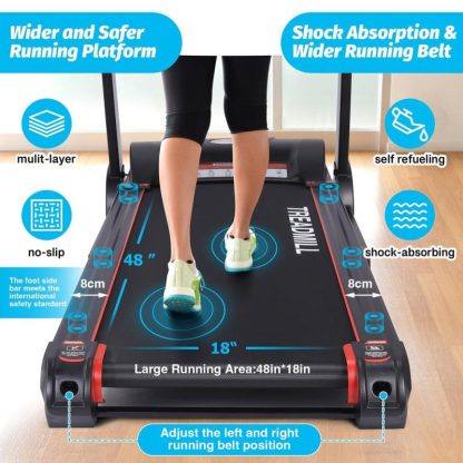 Home Gyms |  Treadmill with Auto Incline Home Gyms Black