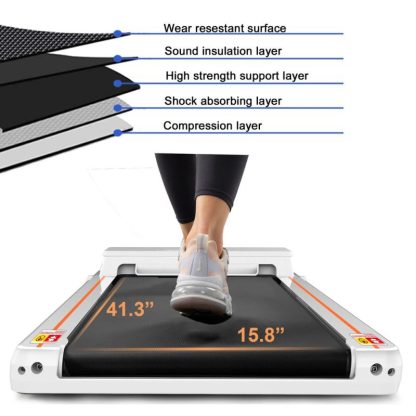 Home Gyms |  Under Desk Treadmill 2.5HP Slim Walking Treadmill 265LBS – Electric Treadmill with APP Bluetooth Remote Control LED Display Home Gyms Home Gyms