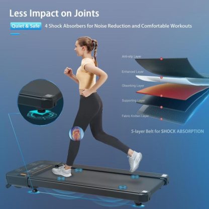 Home Gyms |  Under Desk Treadmill Walking Pad with Remote Controll, Heavy Duty 2.5HP 280LBS Home Gyms Home Gyms