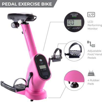 Home Gyms |  Upright Training X-Bike With Magnetic Resistance – Digital Display Home Gyms Black/Pink/White