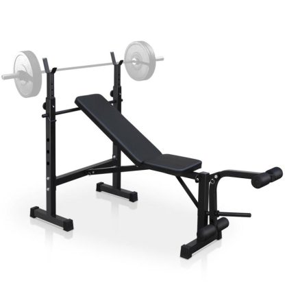 Home Gyms |  Weight Bench, Bench Press Set w/ Squat Rack & Bench Full-Body Workout – Black – 67.72″L Home Gyms Home Gyms