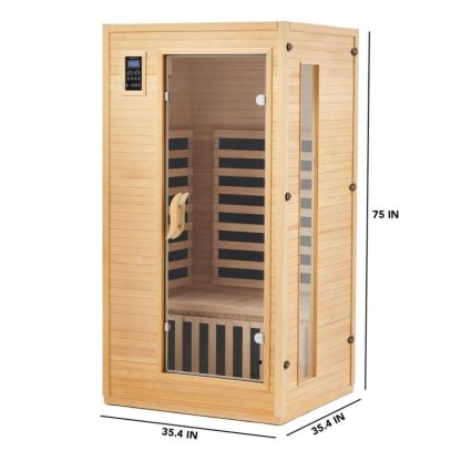 Hot Tubs |  1 Person Sauna Hot Tubs Brown