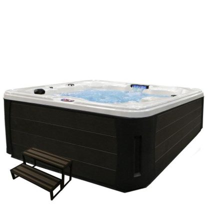 Hot Tubs |  6-Person 30-Jet Premium Acrylic Lounger Hot Tub with LED Waterfall Hot Tubs Hot Tubs