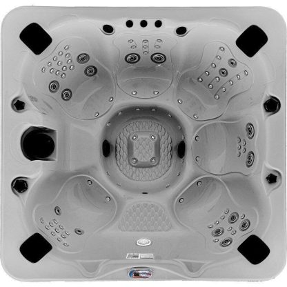 Hot Tubs |  7-Person 100-Jet Premium Acrylic Bench Spa Standard Hot Tub with Sound System and LED Waterfall Hot Tubs Hot Tubs