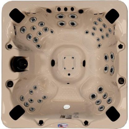 Hot Tubs |  7-Person 56-Jet Premium Acrylic Bench Spa Standard Hot Tub with Sound System and LED Waterfall Hot Tubs Hot Tubs