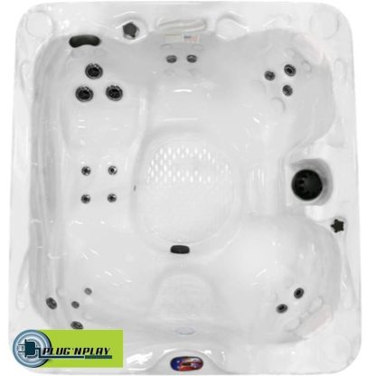 Hot Tubs |  Dual Voltage 6-Person 18-Jet 110v-240v Plug and Play Acrylic Lounger Standard Hot Tub with Ozonator and Titanium Heater Hot Tubs Hot Tubs