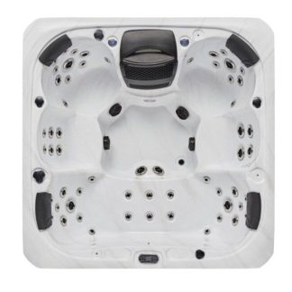 Hot Tubs |  6-Person 30-Jet Premium Acrylic Lounger Hot Tub with LED Waterfall Hot Tubs Hot Tubs