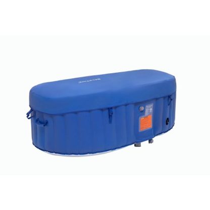 Hot Tubs |  Portable Oval Inflatable Hot Tub 2 Person With Side Table Hot Spa Hot Tubs Blue