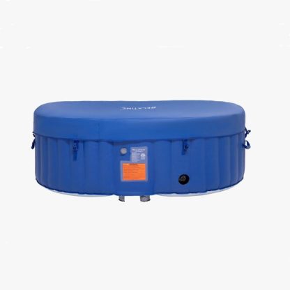 Hot Tubs |  Portable Oval Inflatable Hot Tub 2 Person With Side Table Hot Spa Hot Tubs Blue