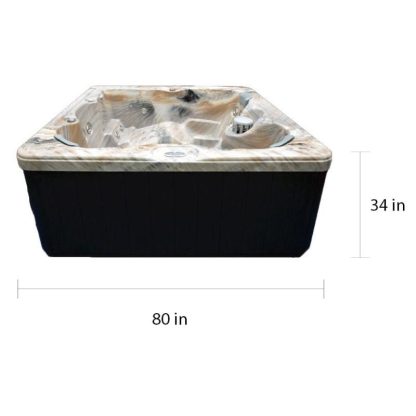 Hot Tubs |  Spas 5-person Hot Tub 51-jet Spa with Ozone System – 80″x80″x34″ Hot Tubs Hot Tubs