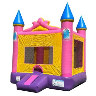 Inflatable Bounce Houses |  13′ Semi Pink Castle Inflatable Bouncer – 13′ L x 15′ H x 13′ W Inflatable Bounce Houses Inflatable Bounce Houses