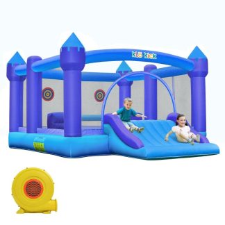 Inflatable Bounce Houses |  15.3’x 12′ Large Bounce House 840D Oxford Inflatable Bouncers for 6 Kids with Blower & Slide – 15.3’x 12′ Inflatable Bounce Houses Inflatable Bounce Houses