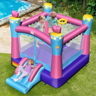 Inflatable Bounce Houses |  3-in-1 Inflatable Bounce House Princess Theme Inflatable Castle – Multicolor Inflatable Bounce Houses Inflatable Bounce Houses