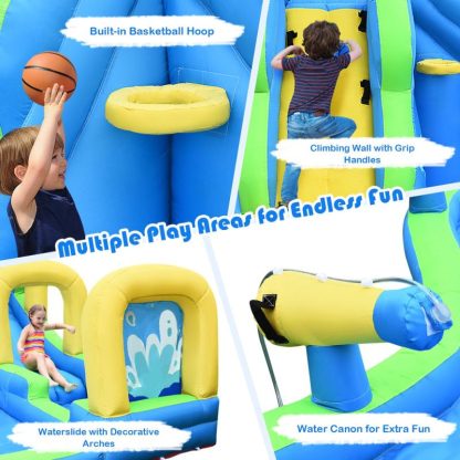 Inflatable Bounce Houses |  5 in 1 Inflatable Water Slide Bouncer Park with Blower Inflatable Bounce Houses Inflatable Bounce Houses