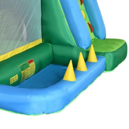 Inflatable Bounce Houses |  5-in-1 Inflatble Water Slide Kids Bounce House Summer Theme Jumping Castle Includes Slide Trampoline Pool Water Gun Inflatable Bounce Houses Inflatable Bounce Houses