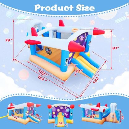 Inflatable Bounce Houses |  6 in 1 Inflatable Bounce Rocket House,187 * 122 * 81”-Inflatable Bouncer Inflatable Bounce Houses Inflatable Bounce Houses