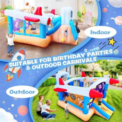 Inflatable Bounce Houses |  6 in 1 Inflatable Bounce Rocket House,187 * 122 * 81”-Inflatable Bouncer Inflatable Bounce Houses Inflatable Bounce Houses